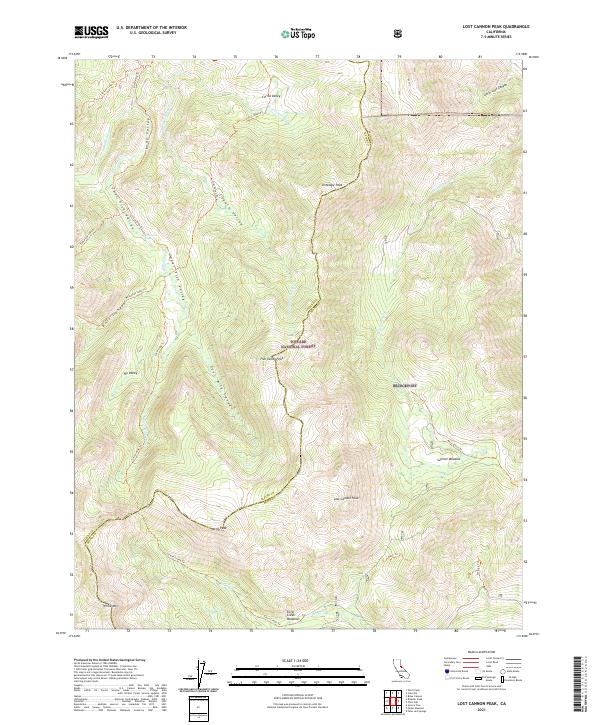 USGS Topographic Map – Lost Cannon Peak