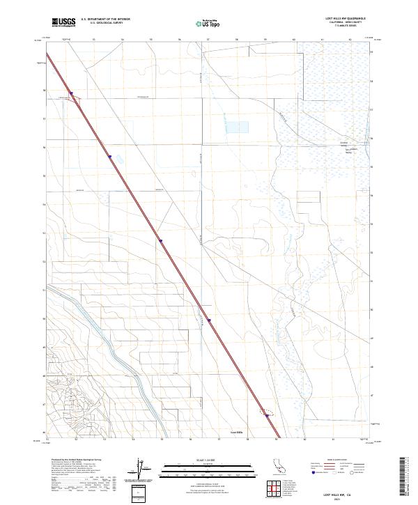 USGS Topographic Map – Lost Hills NW