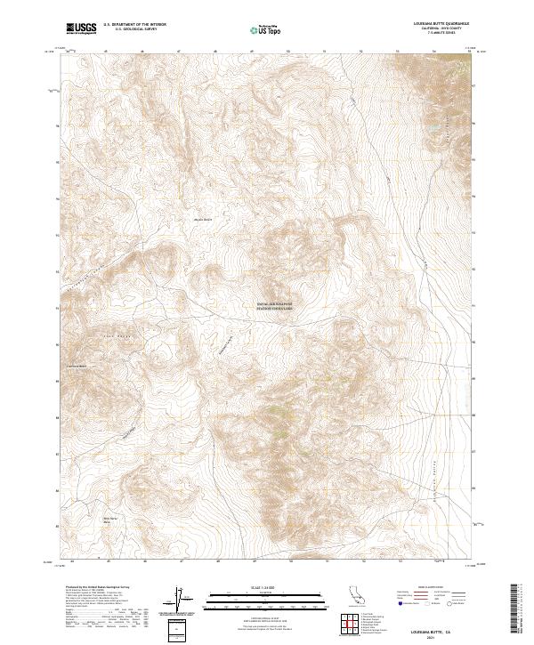 USGS Topographic Map – Louisiana Butte
