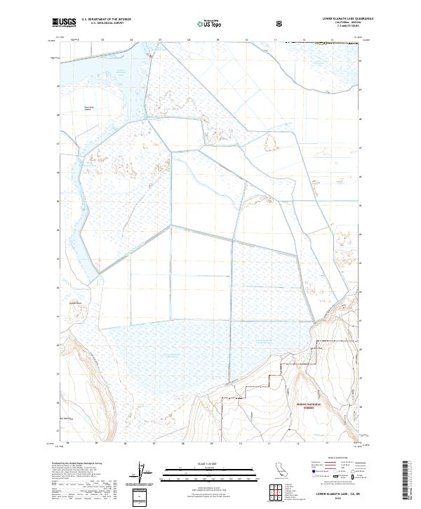 USGS Topographic Map – Lower Klamath Lake