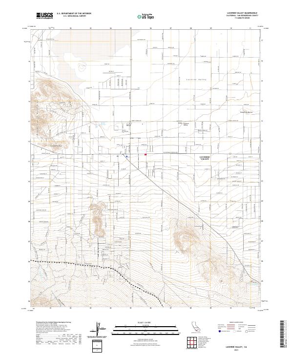 USGS Topographic Map – Lucerne Valley