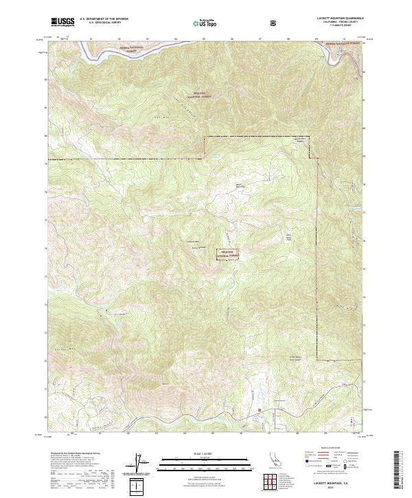 USGS Topographic Map – Luckett Mountain