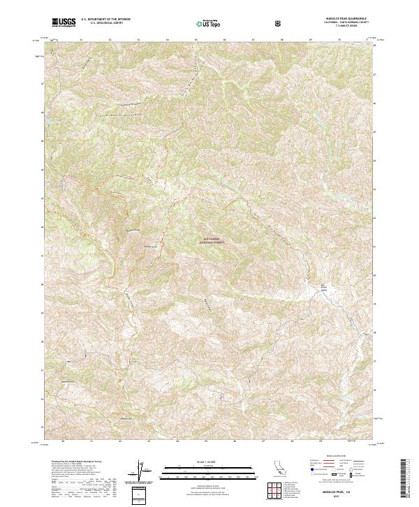 USGS Topographic Map – Madulce Peak