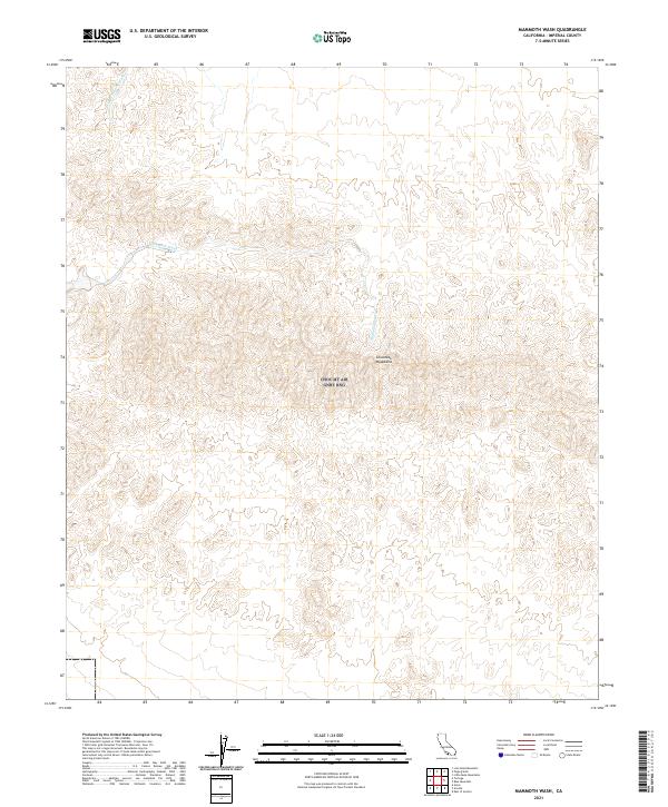 2021 Map of Mammoth Wash, 2021 Print