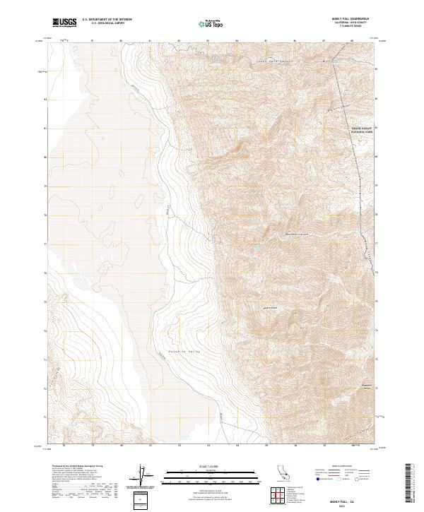 USGS Topographic Map – Manly Fall
