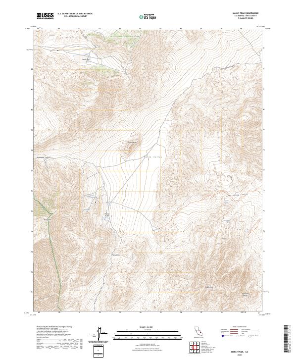 USGS Topographic Map – Manly Peak