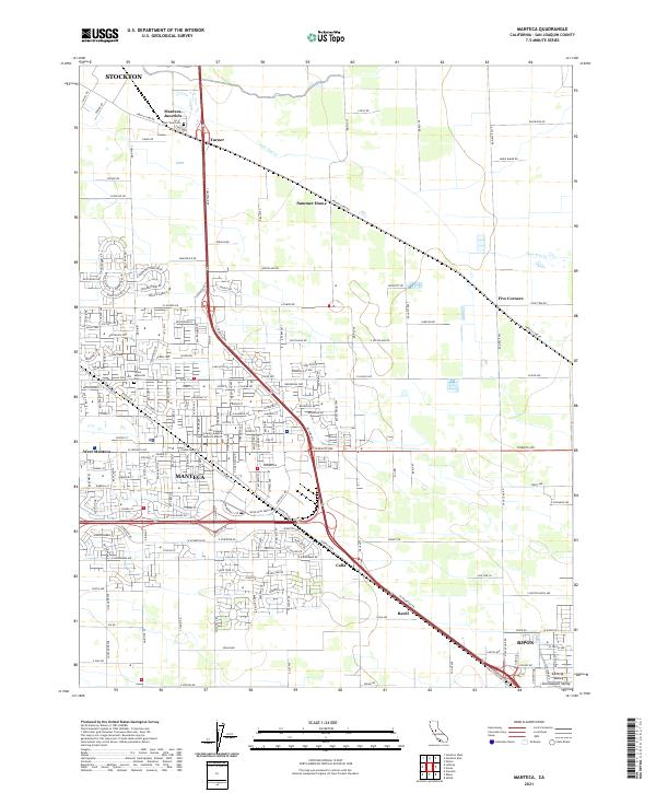 USGS Topographic Map – Manteca