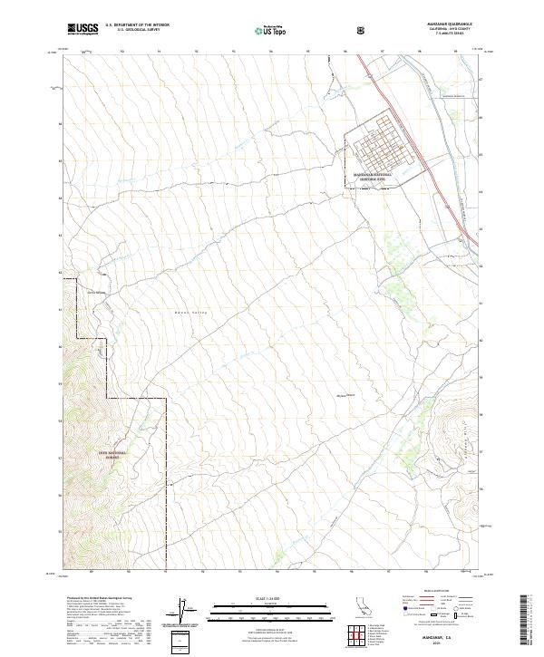 USGS Topographic Map – Manzanar