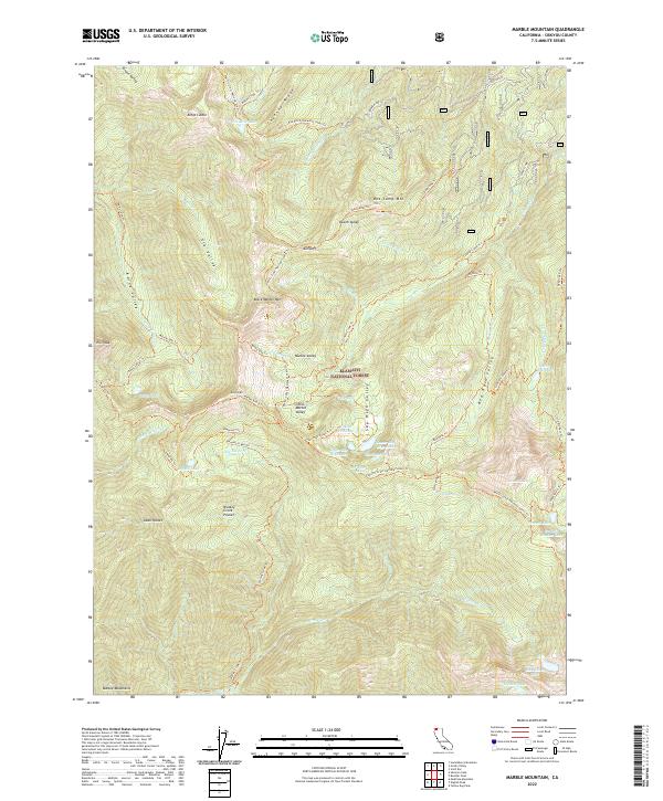 USGS Topographic Map – Marble Mountain