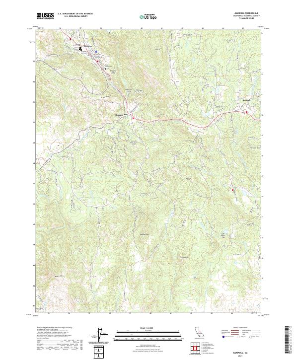 USGS Topographic Map – Mariposa