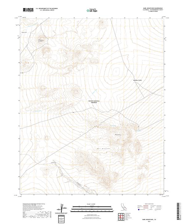 USGS Topographic Map – Marl Mountains