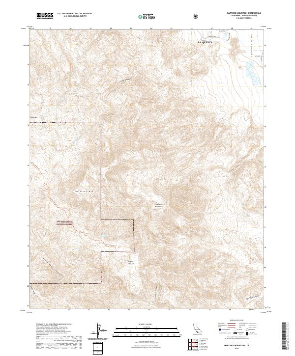 USGS Topographic Map – Martinez Mountain