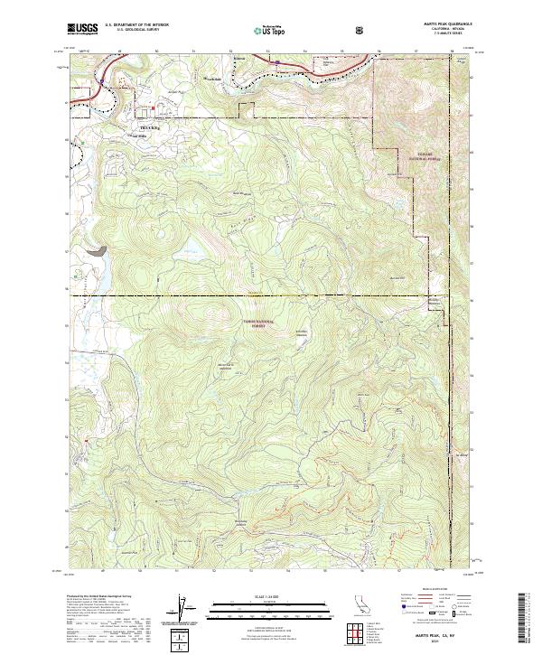 USGS Topographic Map – Martis Peak