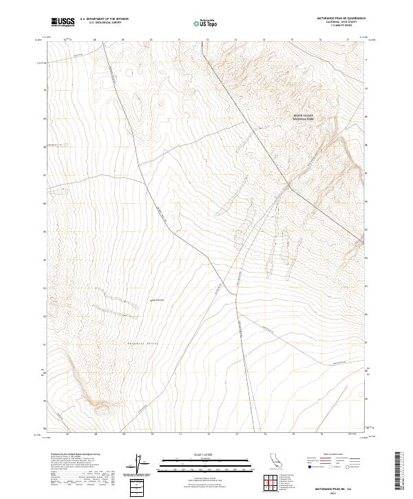 2021 Map of Maturango Peak NE, 2021 Print
