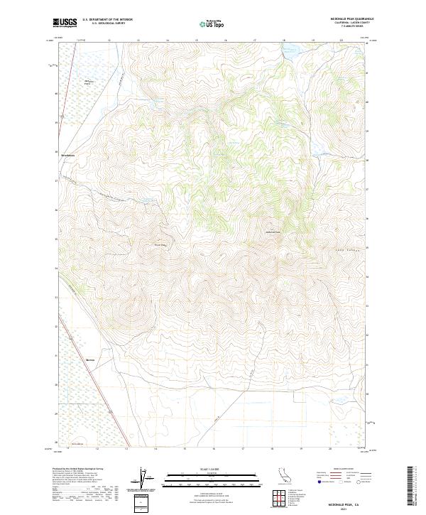 USGS Topographic Map – McDonald Peak