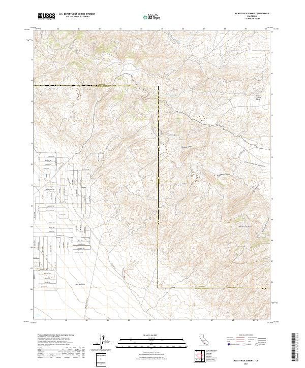 USGS Topographic Map – McKittrick Summit