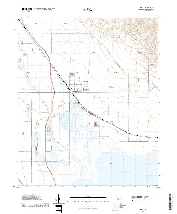 USGS Topographic Map – Mecca