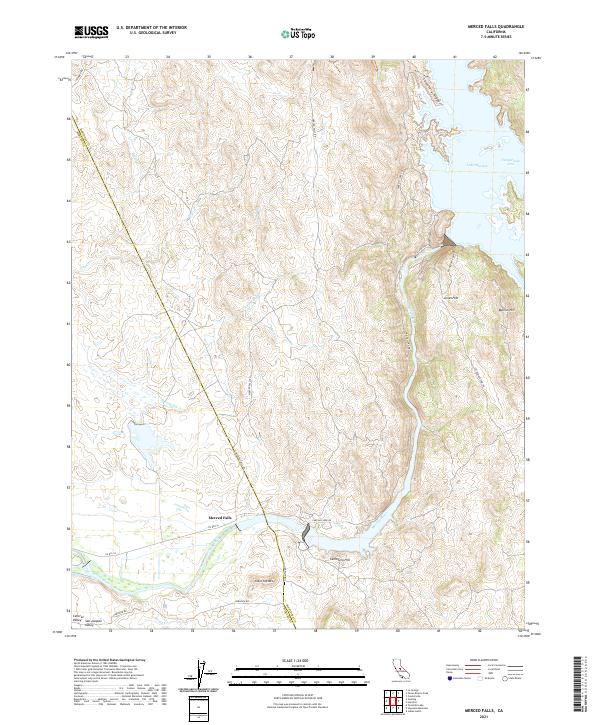 USGS Topographic Map – Merced Falls