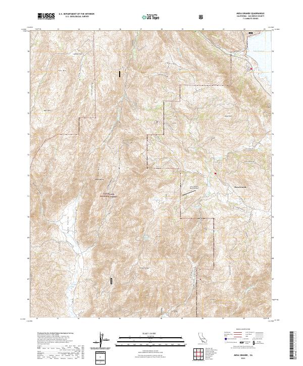 USGS Topographic Map – Mesa Grande