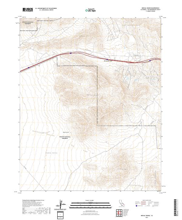 USGS Topographic Map – Mescal Range