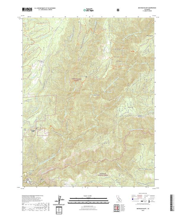 USGS Topographic Map – Michigan Bluff