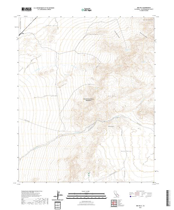 USGS Topographic Map – Mid Hills