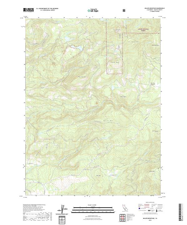 USGS Topographic Map – Miller Mountain