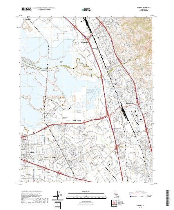 USGS Topographic Map – Milpitas
