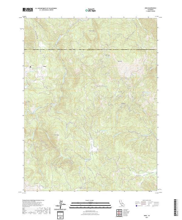 USGS Topographic Map – Mina