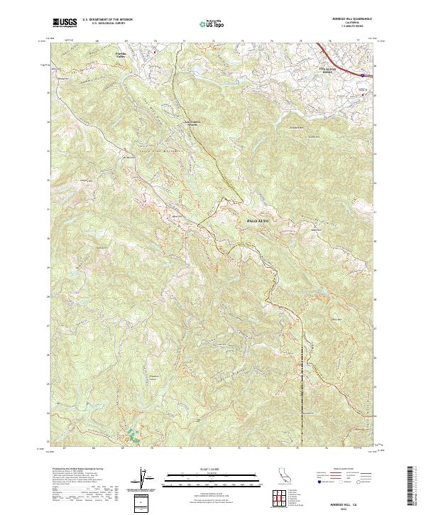 USGS Topographic Map – Mindego Hill