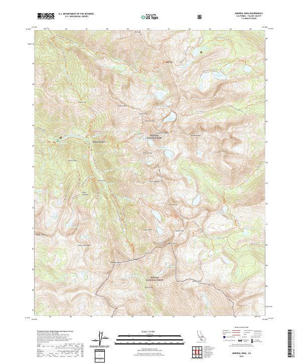 USGS Topographic Map – Mineral King