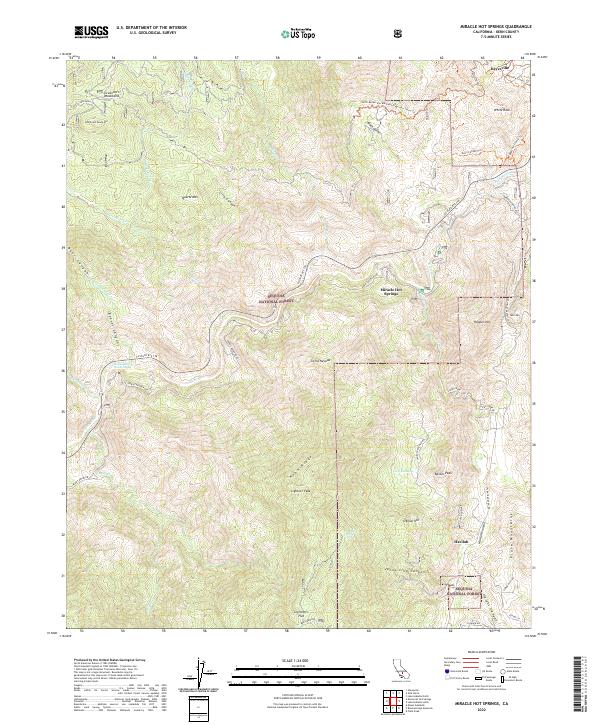 USGS Topographic Map – Miracle Hot Springs
