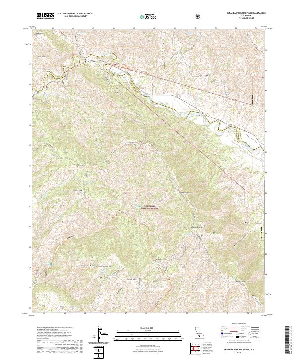 USGS Topographic Map – Miranda Pine Mountain