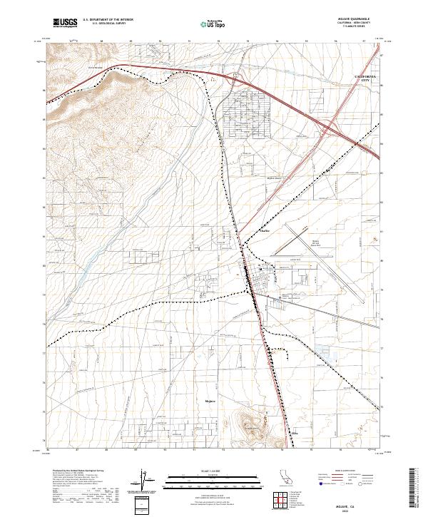USGS Topographic Map – Mojave