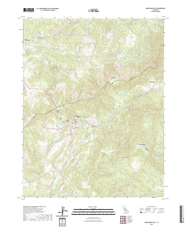 USGS Topographic Map – Mokelumne Hill