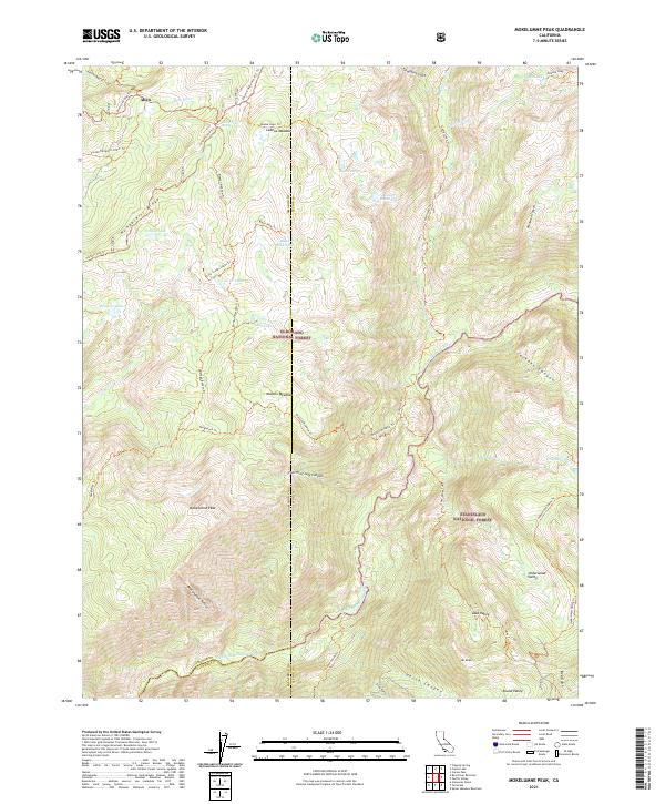 USGS Topographic Map – Mokelumne Peak