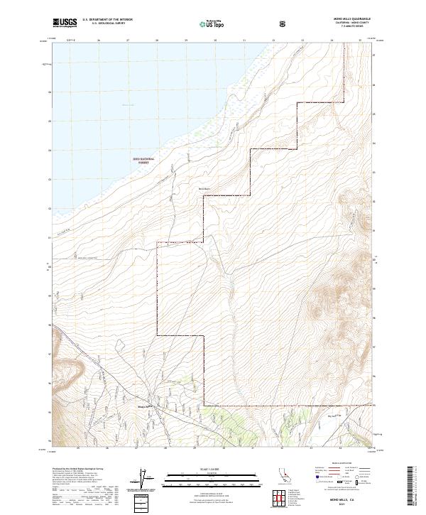 USGS Topographic Map – Mono Mills