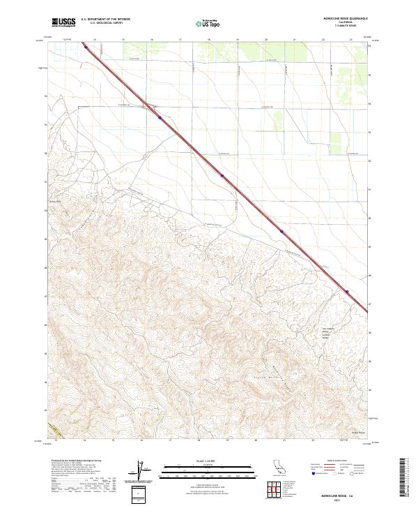 USGS Topographic Map – Monocline Ridge