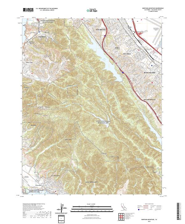 USGS Topographic Map – Montara Mountain