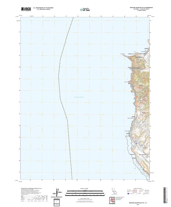 USGS Topographic Map – Montara Mountain OE W