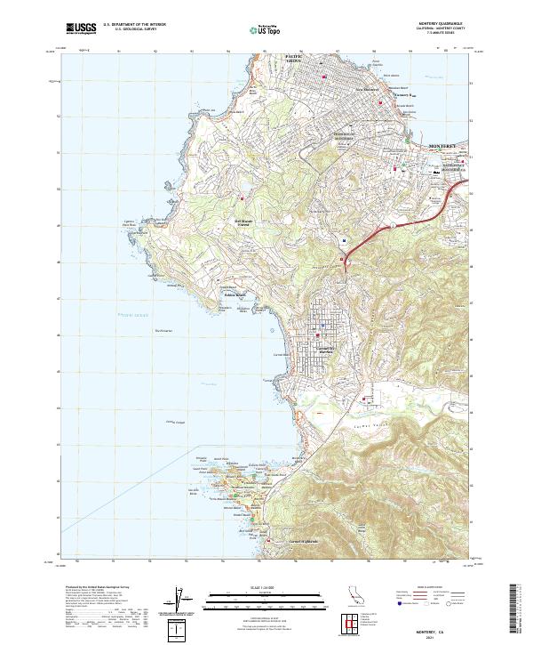 USGS Topographic Map – Monterey