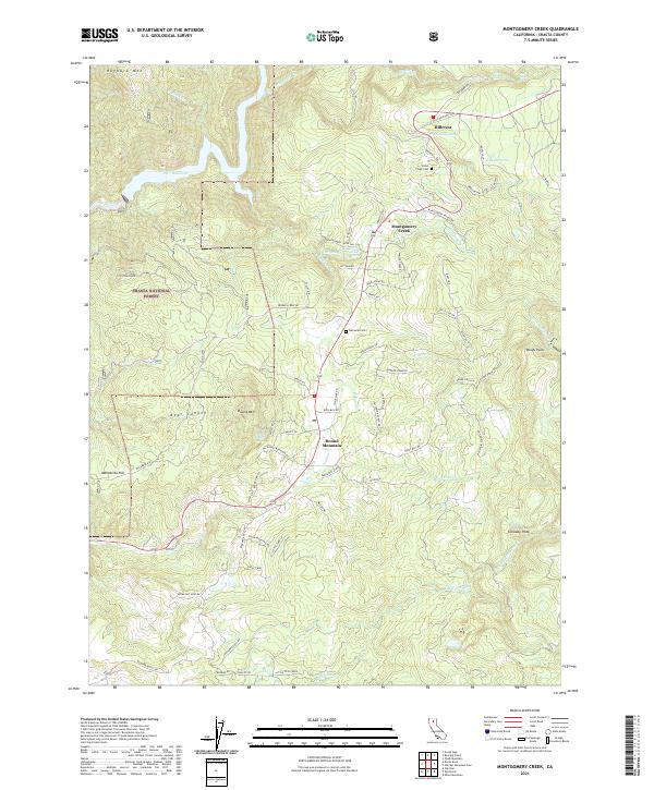 USGS Topographic Map – Montgomery Creek