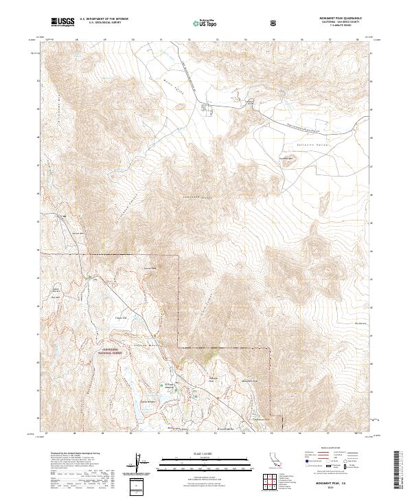 USGS Topographic Map – Monument Peak