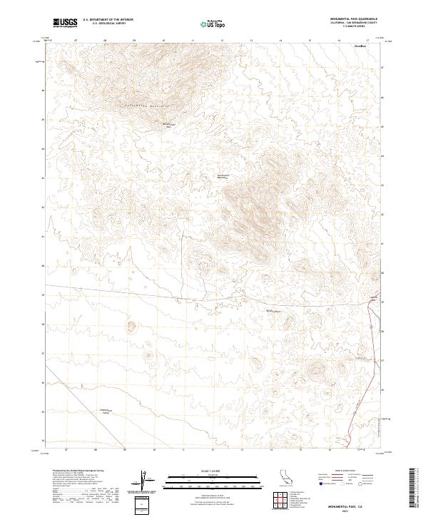 USGS Topographic Map – Monumental Pass