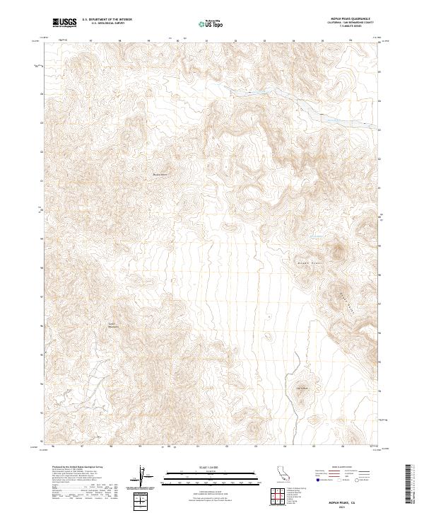 USGS Topographic Map – Mopah Peaks