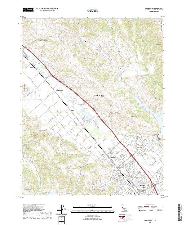 USGS Topographic Map – Morgan Hill