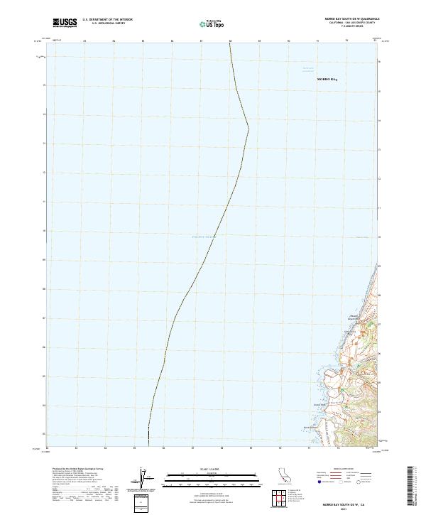 USGS Topographic Map – Morro Bay South OE W