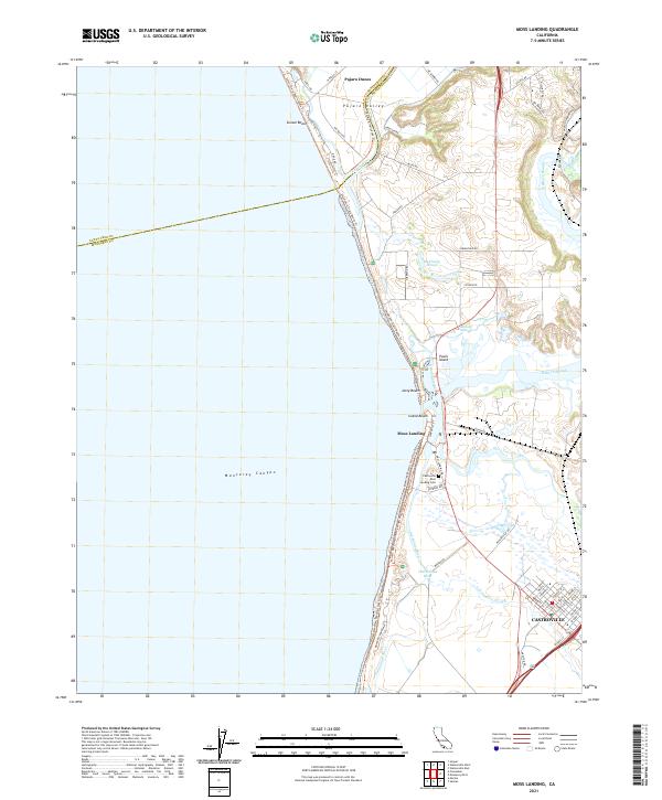 USGS Topographic Map – Moss Landing