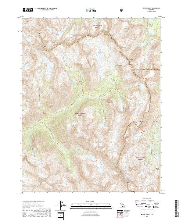 USGS Topographic Map – Mount Abbot