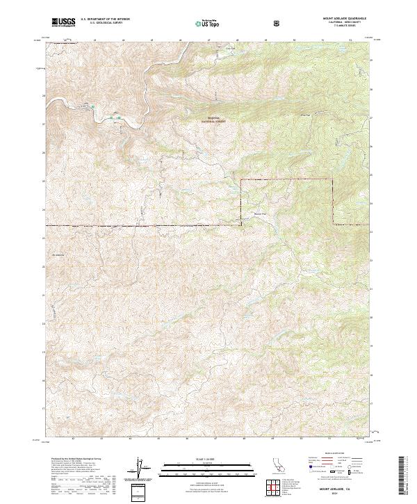 USGS Topographic Map – Mount Adelaide